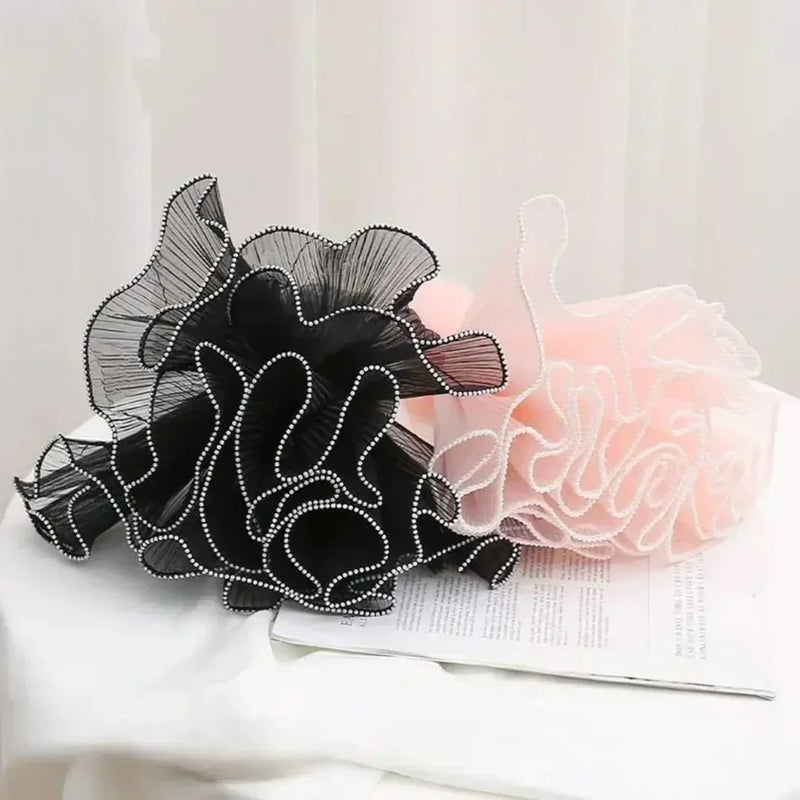 Premium White Wrapping Paper Net Wrinkled with Pearl 64 cm long  | Gift Wrappers | Premium 2026 Edition