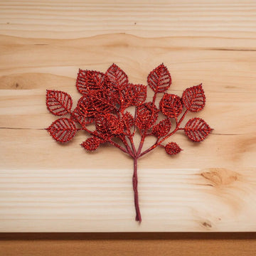 Leaf Glitter For Decore Red | Pack Of 1