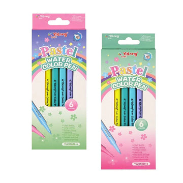 Pastel watercolor pen l Pack of 6 marker l Long lasting and Durable