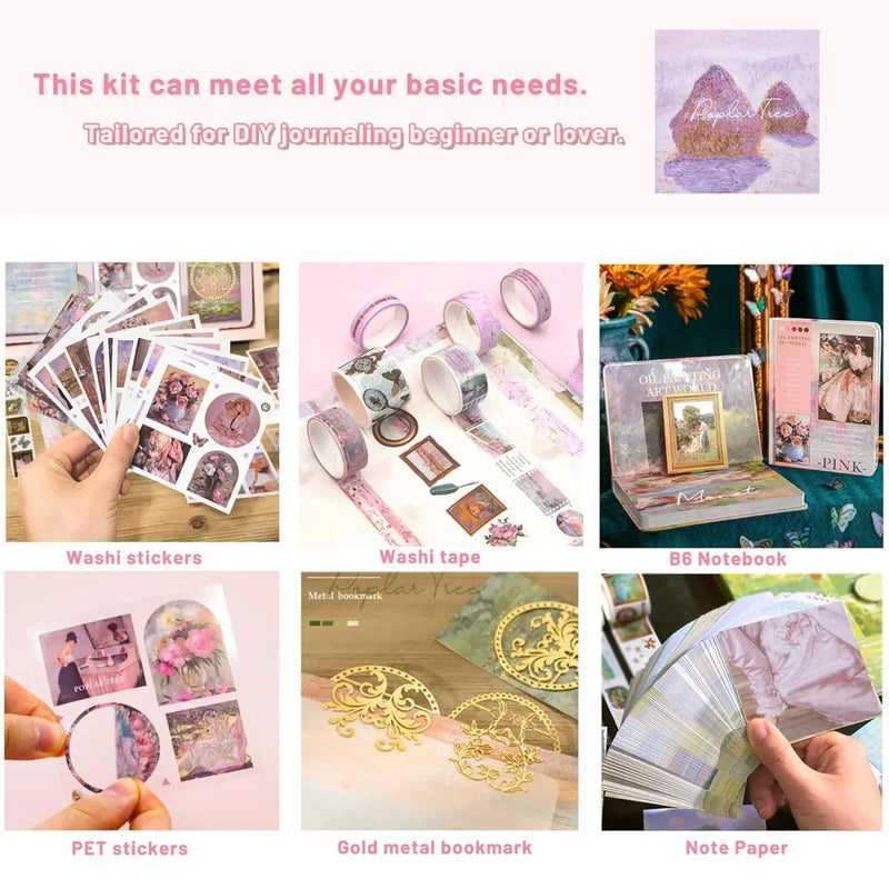 Claude monet's Premium JUMBO journaling kit for 2026 includes diary, tapes, stickers & sheets - Free Shipping