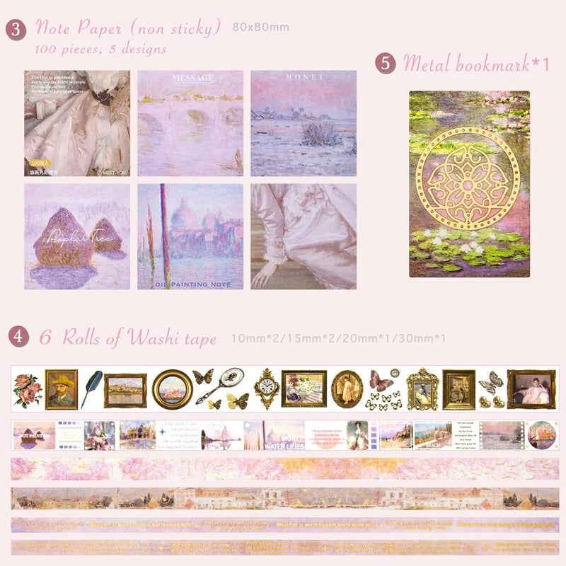 Claude monet's Premium JUMBO journaling kit for 2026 includes diary, tapes, stickers & sheets - Free Shipping