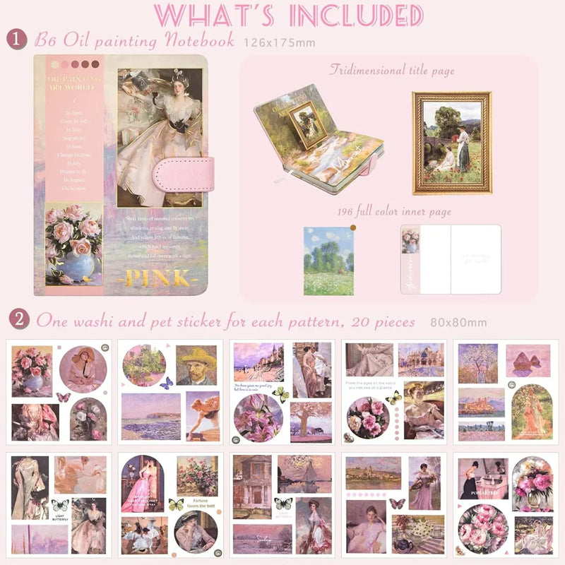 Claude monet's Premium JUMBO journaling kit for 2026 includes diary, tapes, stickers & sheets - Free Shipping