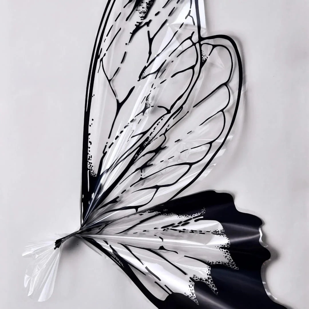 Premium Black Butterfly Wing Wrapping Paper Sheets (Pack of 20 pair) | Gift Wrappers | Premium 2026 Edition