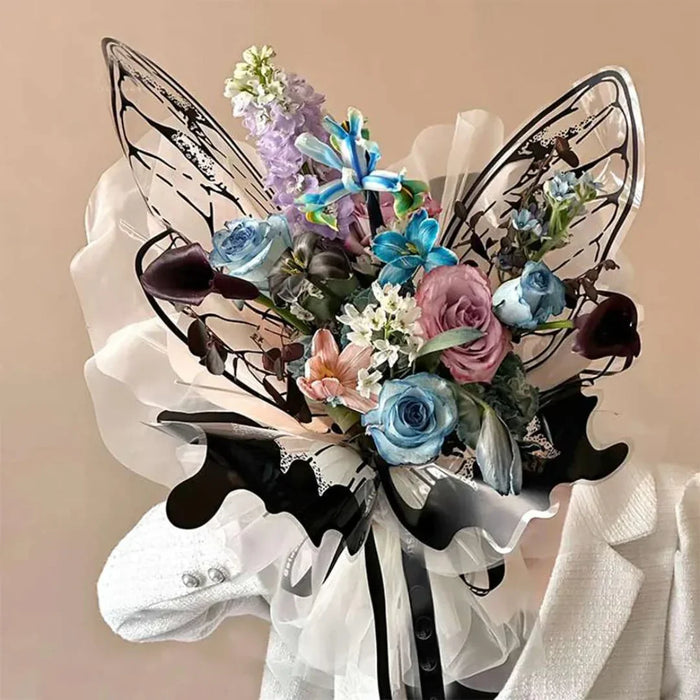 Premium Black Butterfly Wing Wrapping Paper | 20-Pair Pack 2026