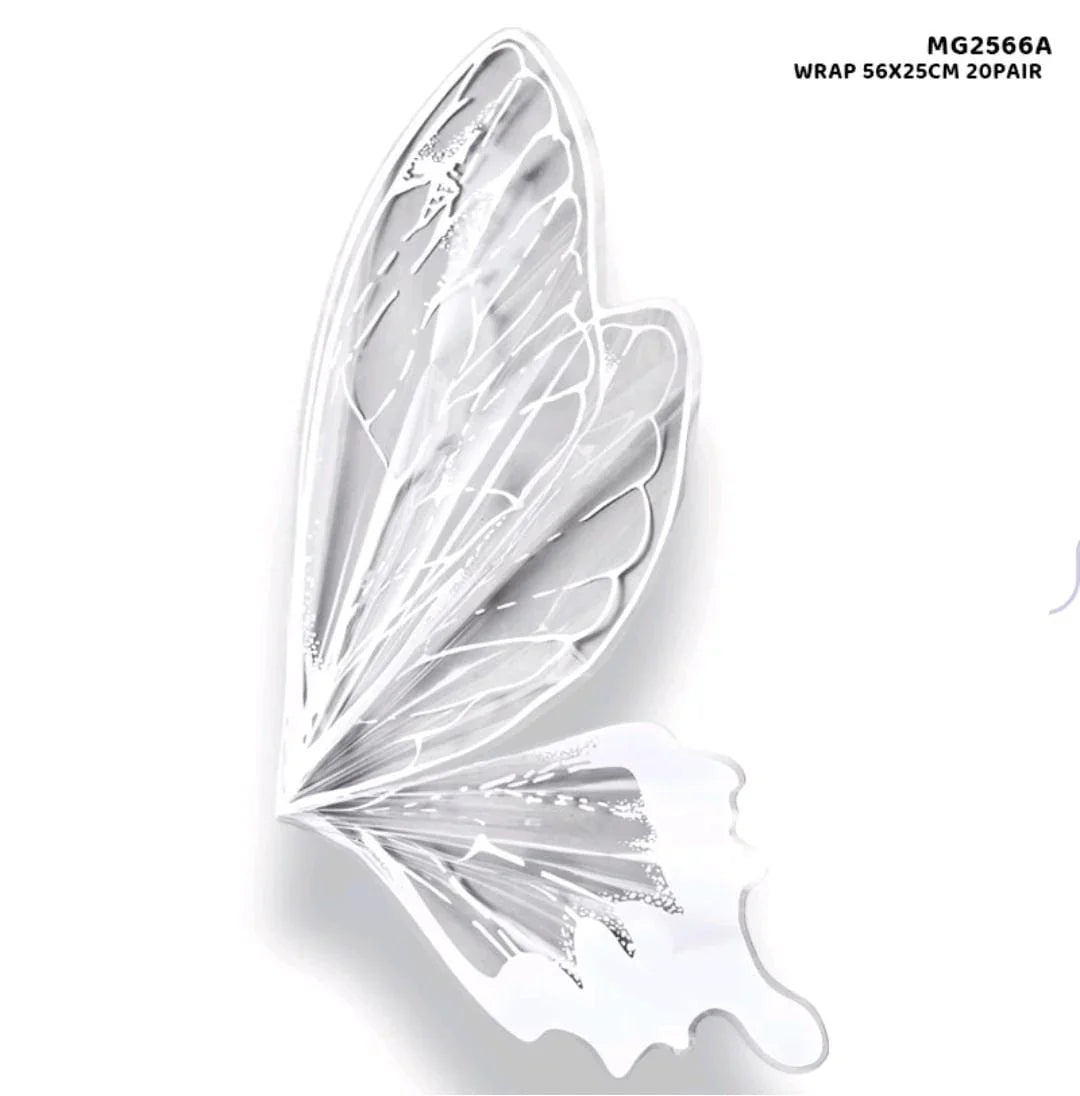 Premium White Butterfly WIng Wrapping Paper Sheets (Pack of 20 pair) | Gift Wrappers | Premium 2026 Edition