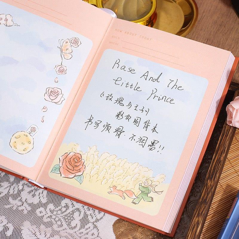 Premium Floral edition- Rose and the little prince Printed Fancy Hardbound Diary l Pack of 1