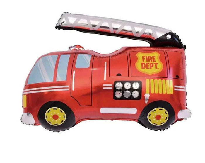 Giant Fire Truck Foil Balloon (80x87cm) - Perfect for Birthday Parties
