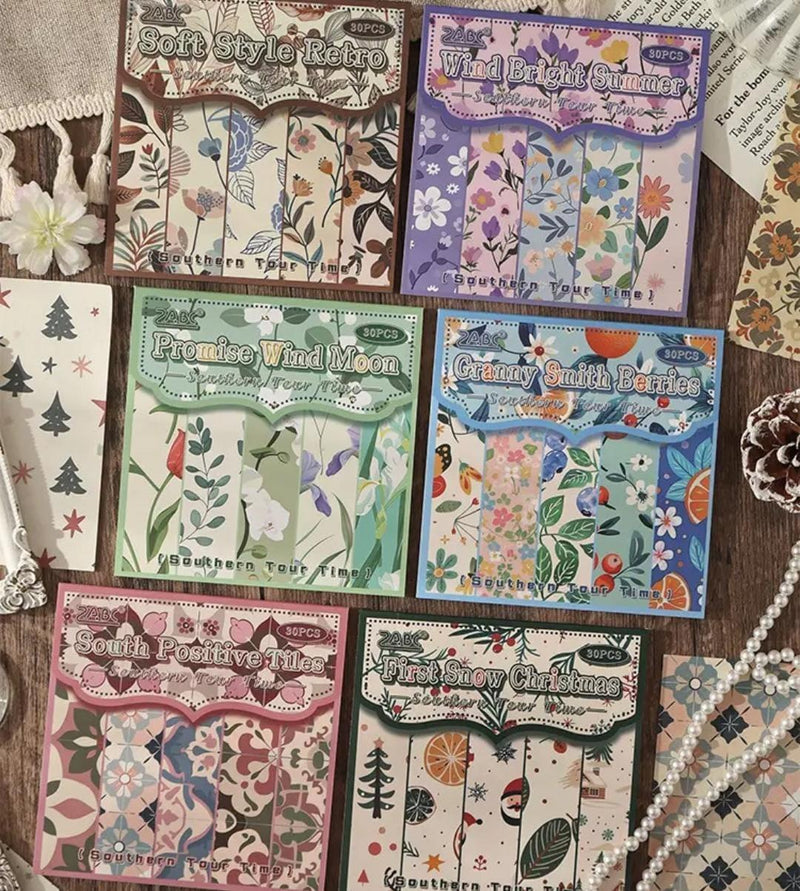 Premium Flower and trees Journaling paper l 120mmx 120mm  l 30 Sheets l Journal and scrapbooking l Pack of 1