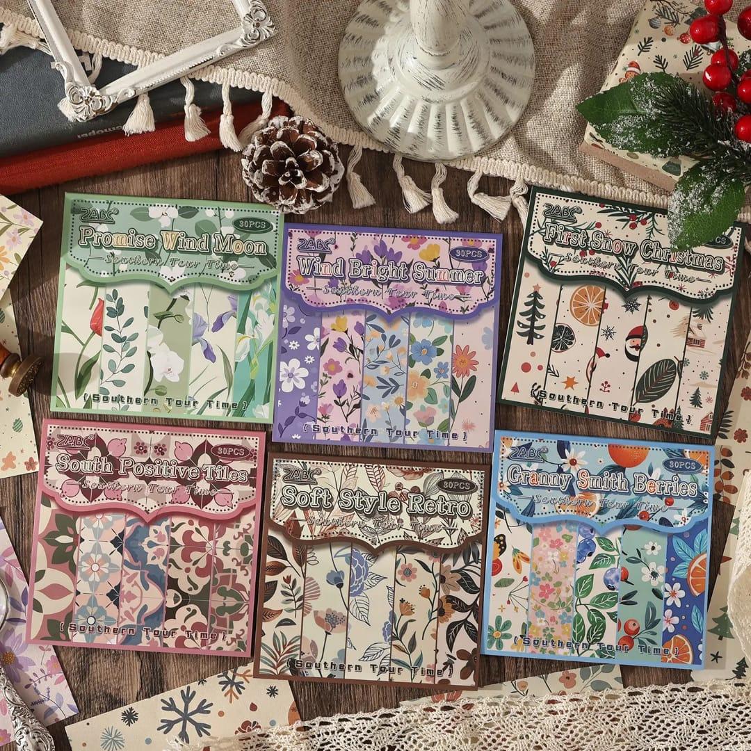 Premium Flower and trees Journaling paper l 120mmx 120mm  l 30 Sheets l Journal and scrapbooking l Pack of 1