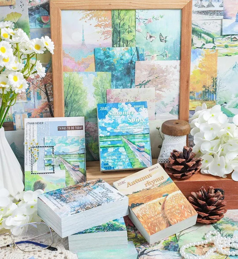 Premium Scenery Journaling paper l 200 Sheets l Journal and scrapbooking l Pack of 1