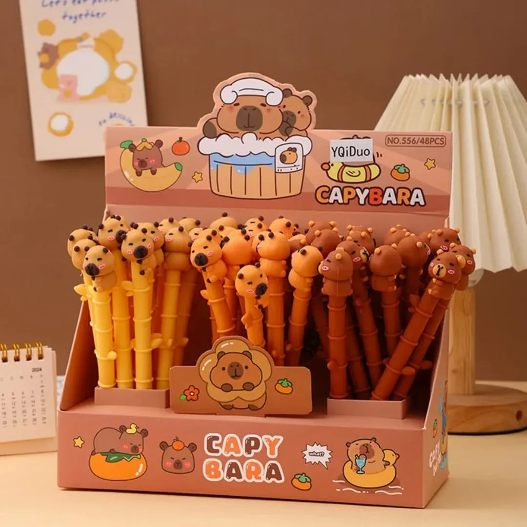 (Buy 1 Get 1 Free ) Cute Capybara Bamboo tree Blue gel pen - pack of 1 pen