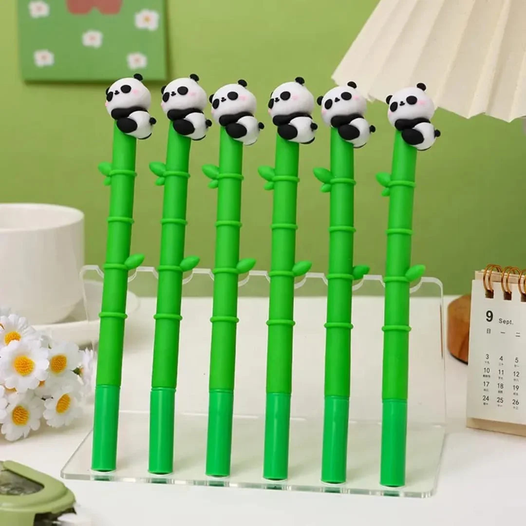 (Buy 1 Get 1 Free) Cute Panda Bamboo Tree Blue Gel Pen | 1 Pen Pack