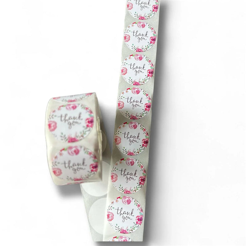 Thank You Stickers & Labels for Packaging (500 Sticker Roll of 1 Inch)