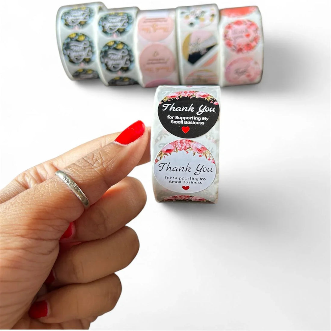 Thank You Stickers & Labels for Packaging (500 Sticker Roll of 1 Inch)