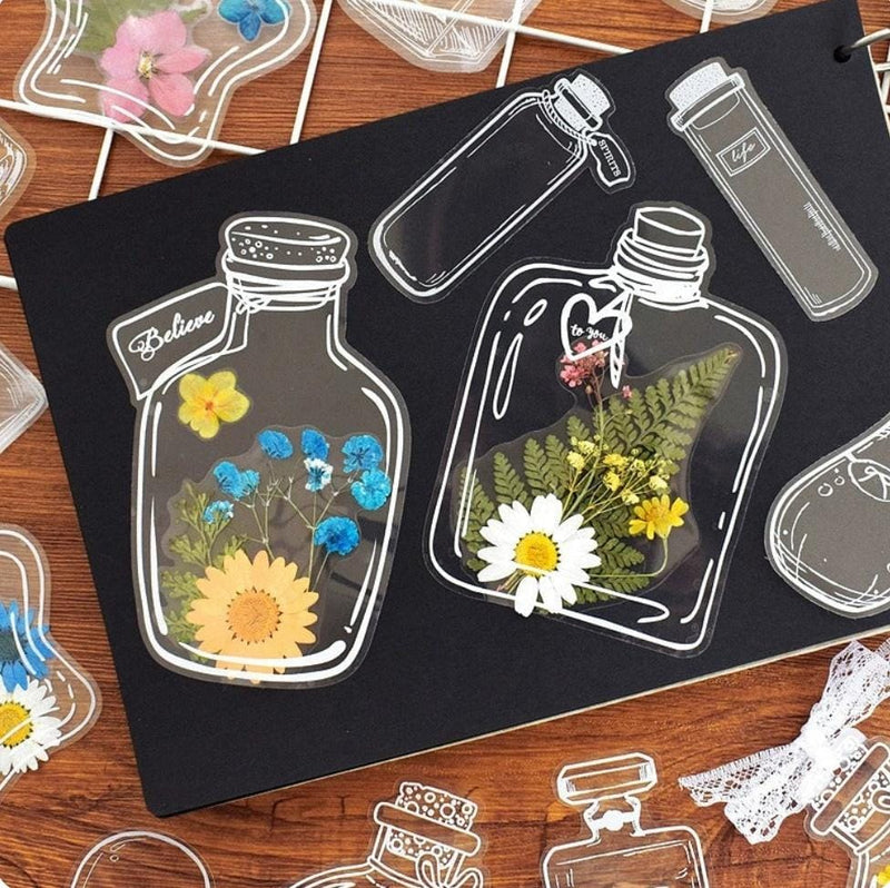 (Buy 1 Get 1 Free) Mini Transparent Bottle jar for resin and journaling  l Pack of 1 Contains 30 pieces