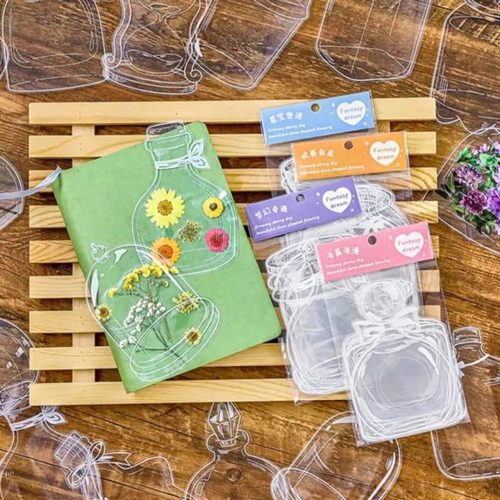 (Buy 1 Get 1 Free) Mini Transparent Bottle jar for resin and journaling  l Pack of 1 Contains 16 pieces