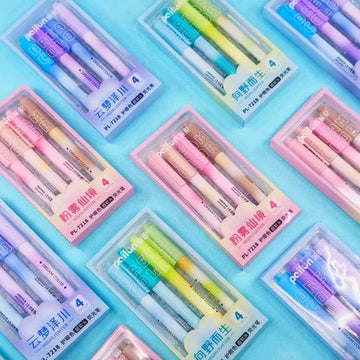 (BIGGER VERSION) Dreamy Pastel highlighter (Pack of 4 Highlighter) I Pastel Mildliners
