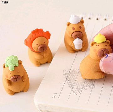 (Buy 1 Get 1 Free ) Cute Capybara Eraser l Pack of 1 eraser