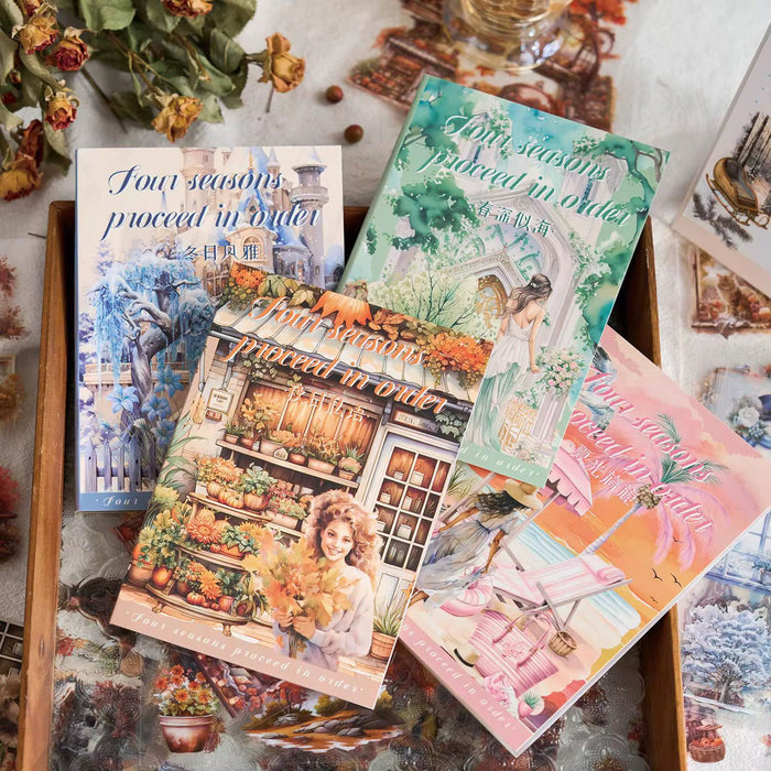 ( Buy 1 Get 1 Free ) Premium Aesthetic Vintage Stickers Book | Pack Of 1 contains 20 sheets