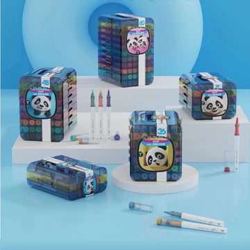 (Refurbished) 36 Colors Acrylic Paint marker | Shades Box | Works on all surface | Long Lasting Pack of 1