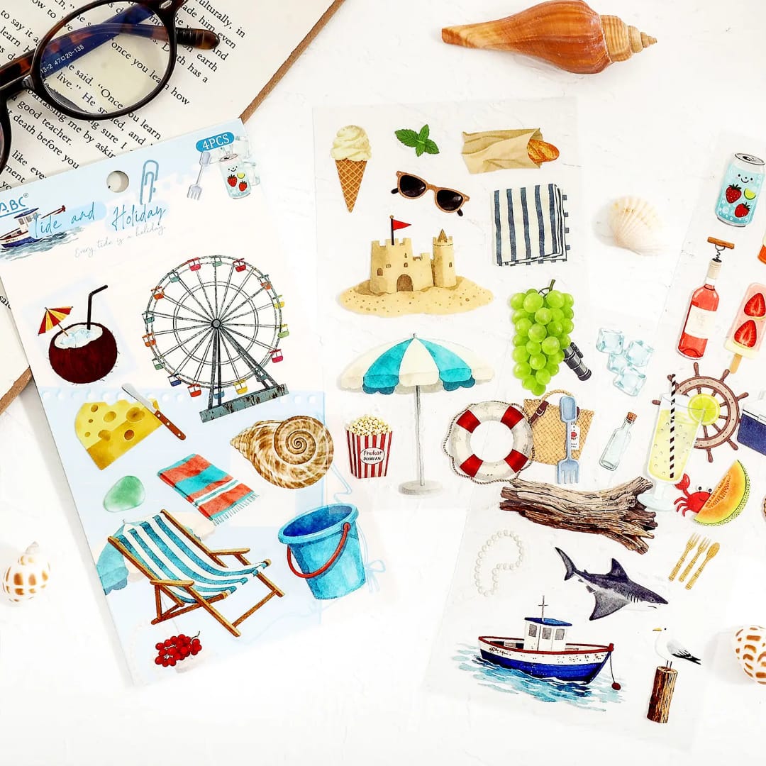 (Buy 1 Get 1 Free) Cute Botanical Journaling Stickers | Pack of 1 contains 4 sheets