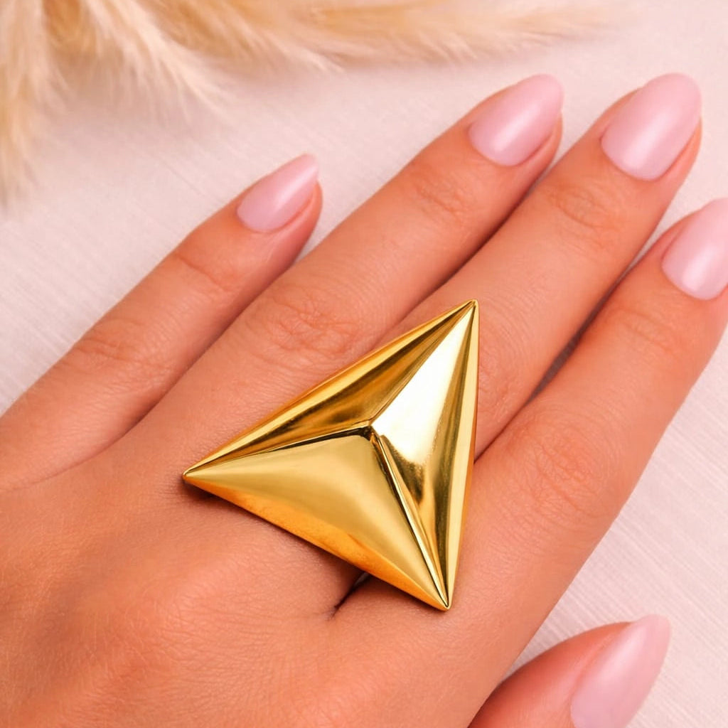 Korean Inspired Golden Tone Adjustable Ring | Anti-Tarnish & Long Lasting | Minimal Luxe Everyday Jewellery