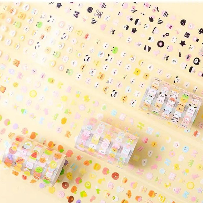 (Buy 1 Get 1 Free ) Premium Mini Emoji sticker Washi Tape l  Pack of 1  Roll