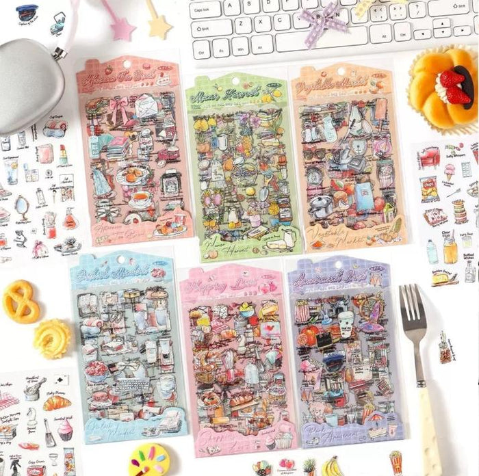 (Buy 1 Get 1 Free ) Premium Fun times theme Sticker for journaling and scrapbooking l Pack of 1 contains 4 sheets