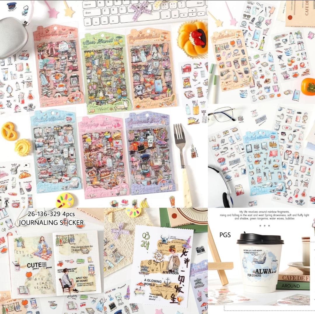 (Buy 1 Get 1 Free ) Premium Fun times theme Sticker for journaling and scrapbooking l Pack of 1 contains 4 sheets