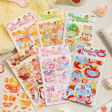 (Buy 1 Get 1 Free ) Premium Buddies theme Sticker for journaling and scrapbooking l Pack of 1 contains 4 sheets