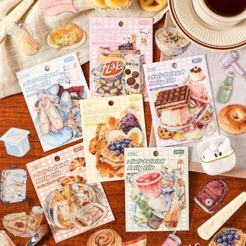 Premium Fastfood theme Sticker for journaling and scrapbooking l Pack of 1 contains 20 Pcs
