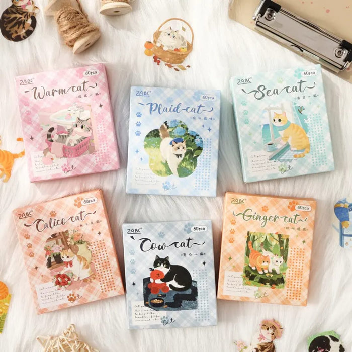 Premium Kitty cat Sticker for Journaling & Scrapbooking l Pack of 1 contains 60 stickers