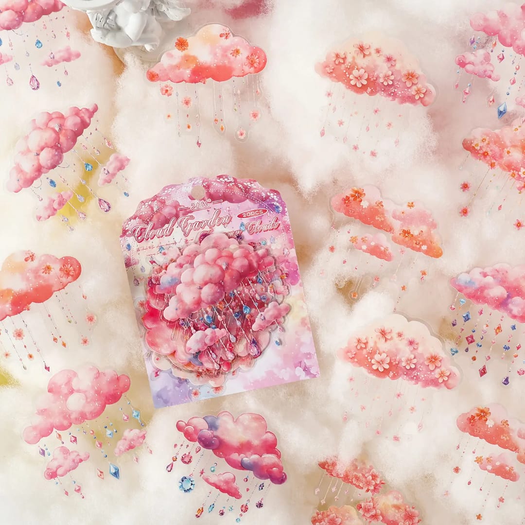 Premium Dreamy clouds Sticker for journaling and scrapbooking l Pack of 1 contains 20 Pcs