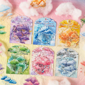 Premium Dreamy clouds Sticker for journaling and scrapbooking l Pack of 1 contains 20 Pcs