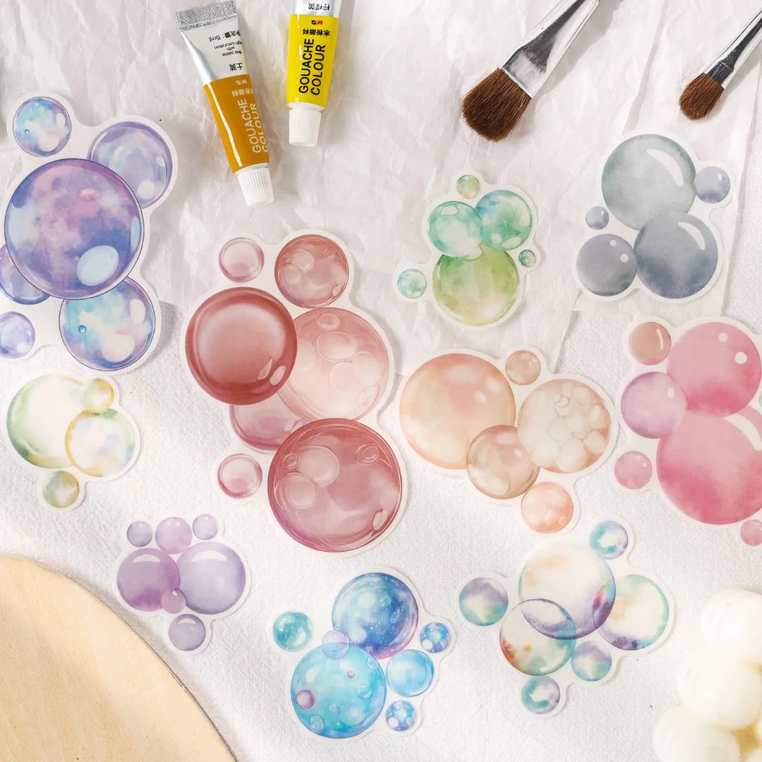 Premium Pastel abstract Sticker for journaling and scrapbooking l Pack of 1 contains 20 Pcs