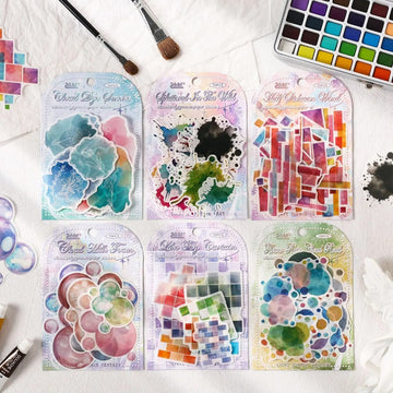 Premium Pastel abstract Sticker for journaling and scrapbooking l Pack of 1 contains 20 Pcs