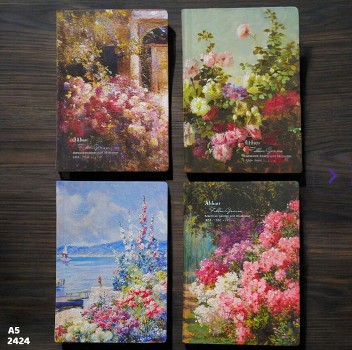 Premium Printed Sakura floral edition- Cosmic Town  l  A5 diary l Pack of 1 diary l 128 pages