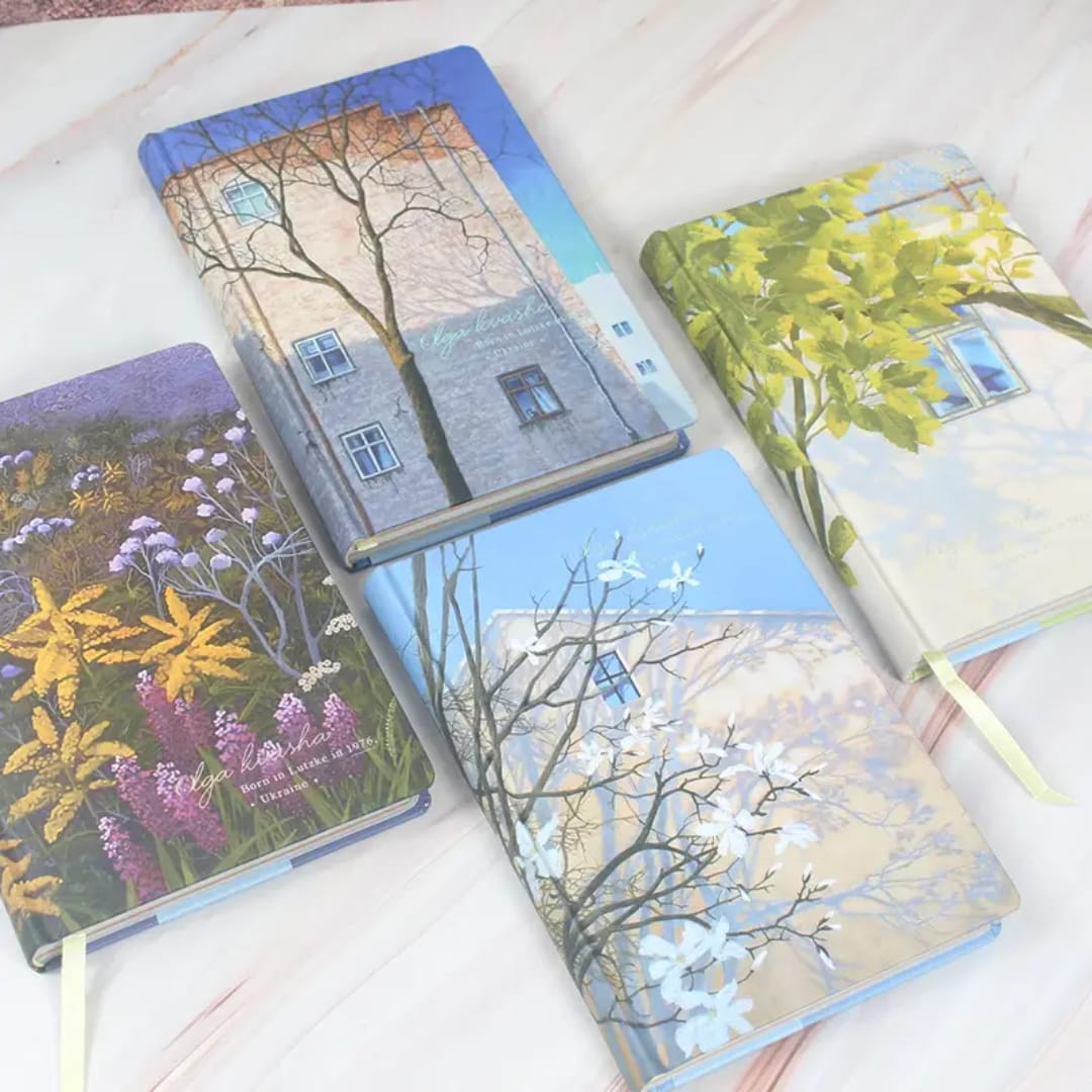 Premium Printed Japanese floral edition- Cosmic Town  l  A5 diary l Pack of 1 diary l 128 pages