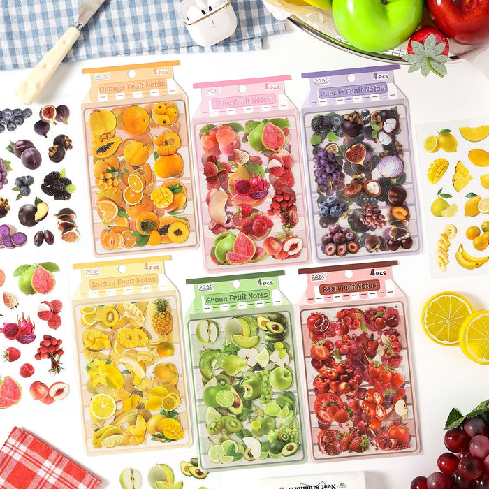 (Buy 1 Get 1 Free) Cute Fruits Journaling Stickers | Pack of 1 contains 4 sheets
