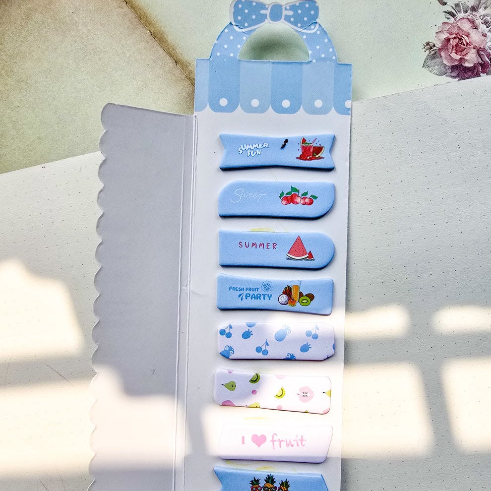 (Buy 1 Get 1 Free) Aesthetic fruit sticky notes for Books & Planners | Assorted Design| Pack Of 1