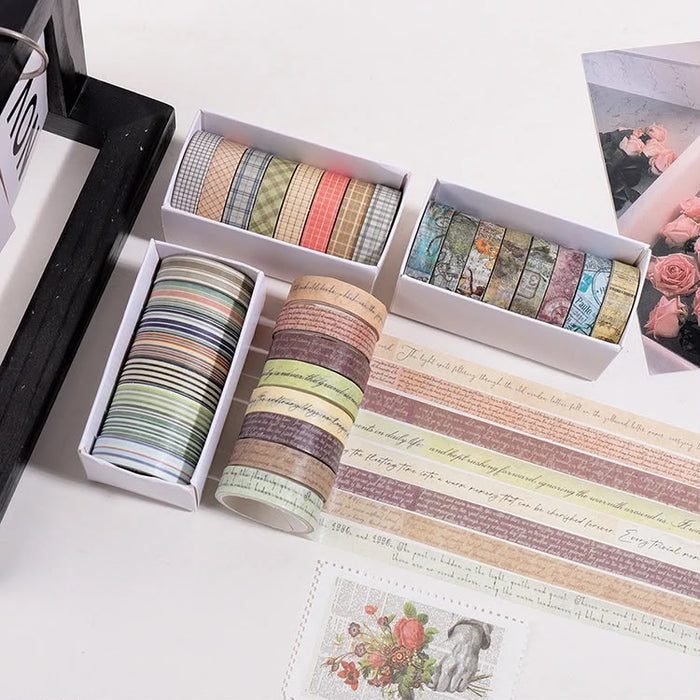 Premium Printed Washi Tape l 10mmx 2m l Pack of 8 Rolls
