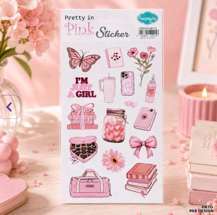 Premium Cute Deco sticker for crafts l journaling & scrapbooking l Pack of 1 sheets