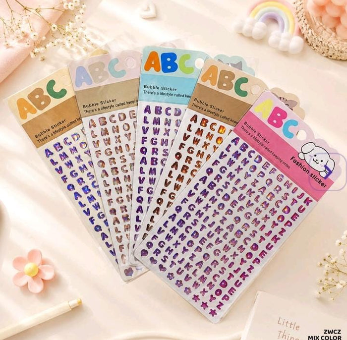 Premium Alphabet sticker for crafts l journaling & scrapbooking l Pack of 1 sheets