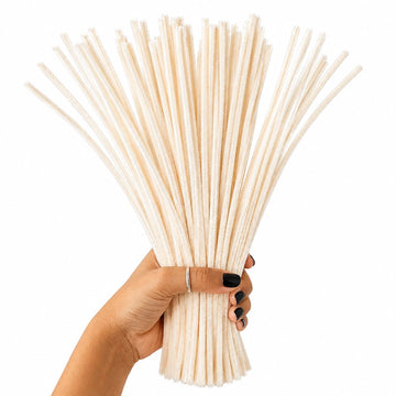 Apricot White Pipe Cleaners (Chenille Stems) – Soft & Flexible Craft Sticks for DIY Flowers, Decorations, Kids Crafts & Art Projects