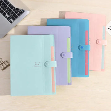 Pastel A4 Expanding File Folder For Important Documents 5  Pocket Folder Organizer l Pack of 1 file