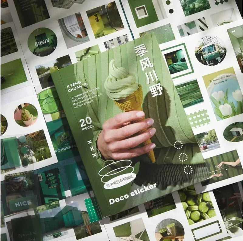 Aesthetic Decoration   sticker book for journaling and scrapbooking - pack of 20 sheets