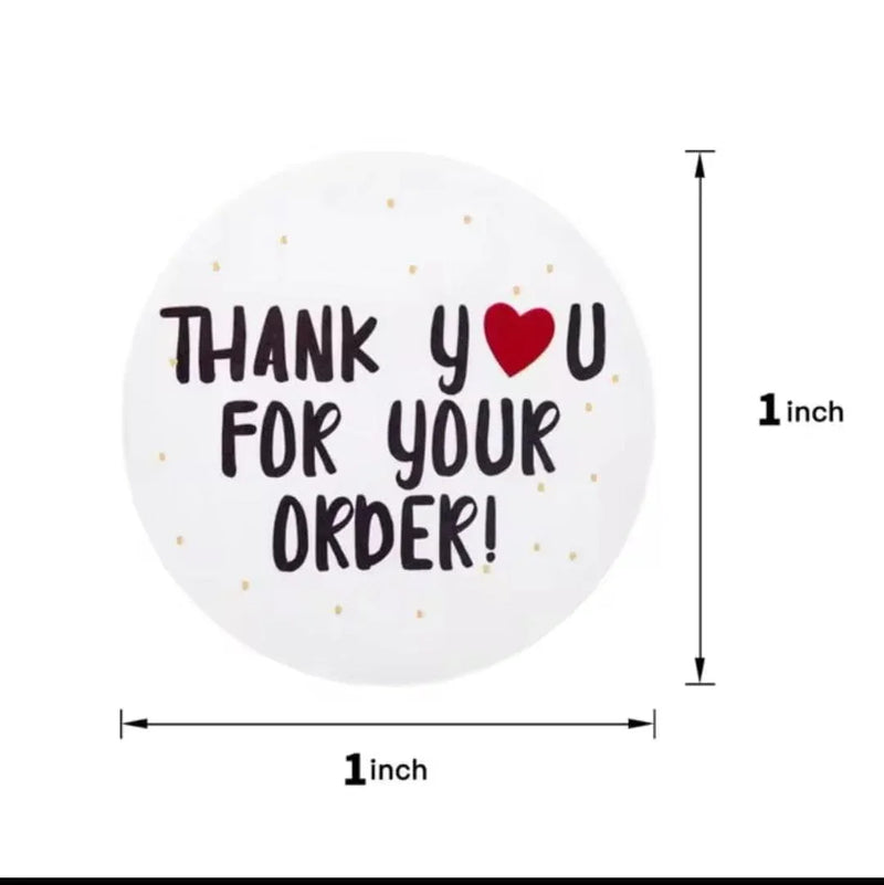 (JUMBO ROLL) Thank you labels for your small business (500 Labels) 1inch CDA10