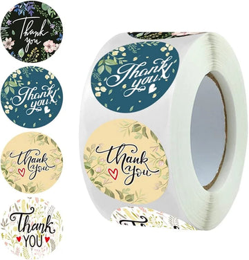 (JUMBO ROLL) Thank you labels for your small business (500 Labels) 1 inch