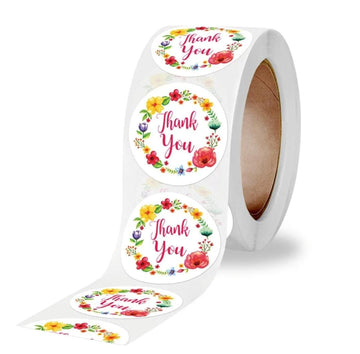 (JUMBO ROLL) Thank you labels for your small business (500 Labels) 1 inch