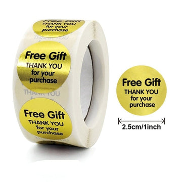 (JUMBO ROLL) Free Gift Thank you labels for your small business (500 Labels) 1inch